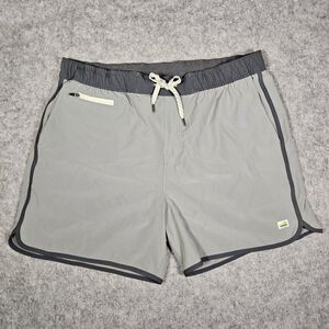 Vuori Mens Banks Green Grey Trim Performance Shorts Outdoors Size XL READ